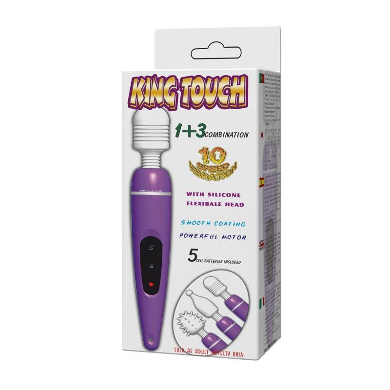 Massager and Heads Pack King Touch Purple