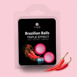 Set 2 Brazilian Balls Triple Effect Heat Cold and Vibration