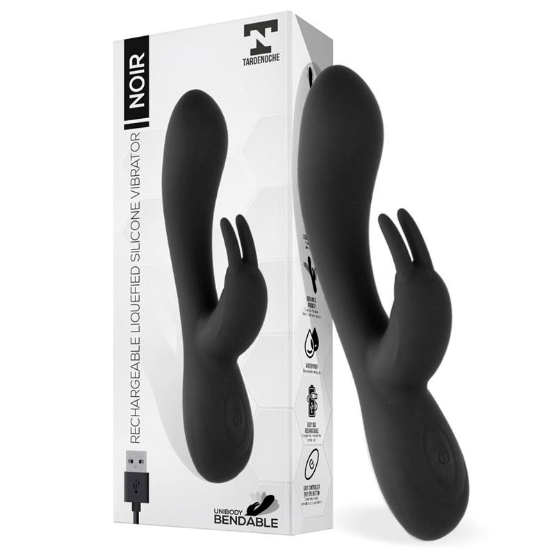 Noir Vibe Injected Liquid Silicone 2 Motors USB