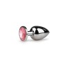 Metal Butt Plug No 6 Silver Pink