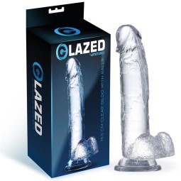 Realistic Dildo with Testicles Crystal Material 155 cm