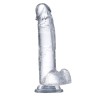 Realistic Dildo with Testicles Crystal Material 20 cm