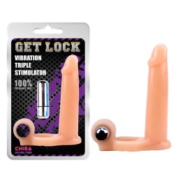 Penis Sleeve with Vibration 155 cm Flesh
