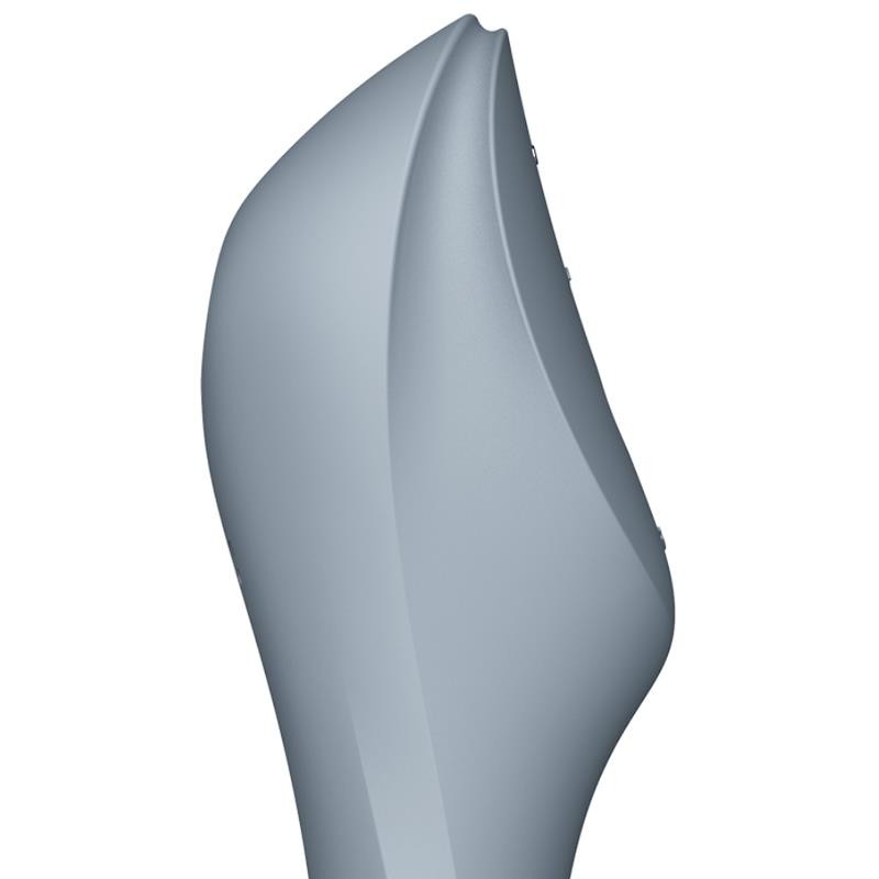 Curvy Trinity 3 Vibe and Clitoris Sucker Triple Stimulation Bluegray