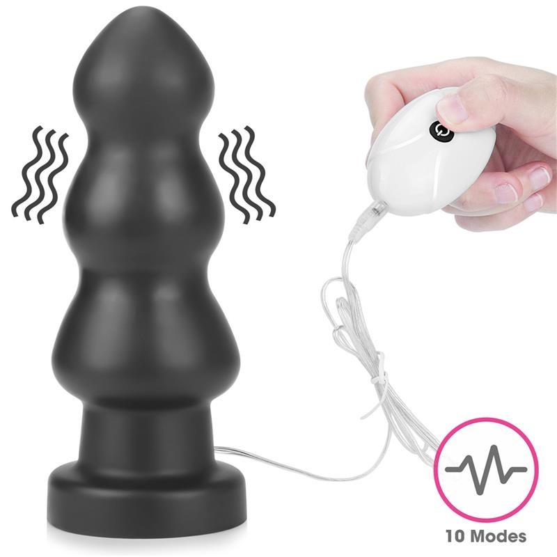 Vibrating Butt Plug King Sized 78 Black