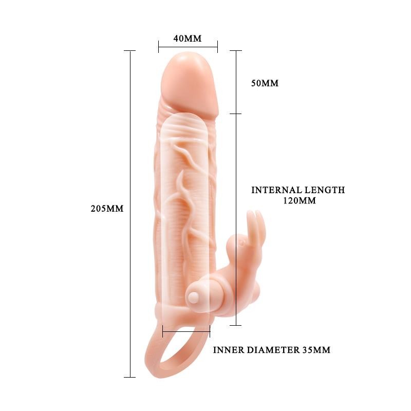 Brave Man Penis Sleeve with Vibration 5cm