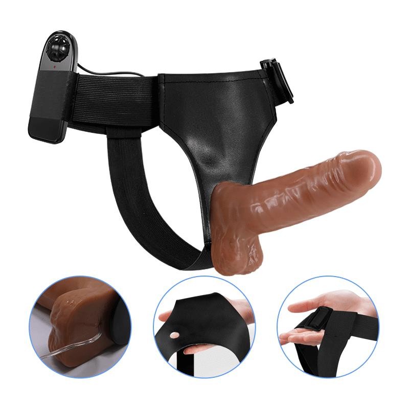 Harness with Retractable Dildo and Vibration