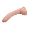 Alex Curved Dildo with Testicles G Spot Suction Cup Flesh