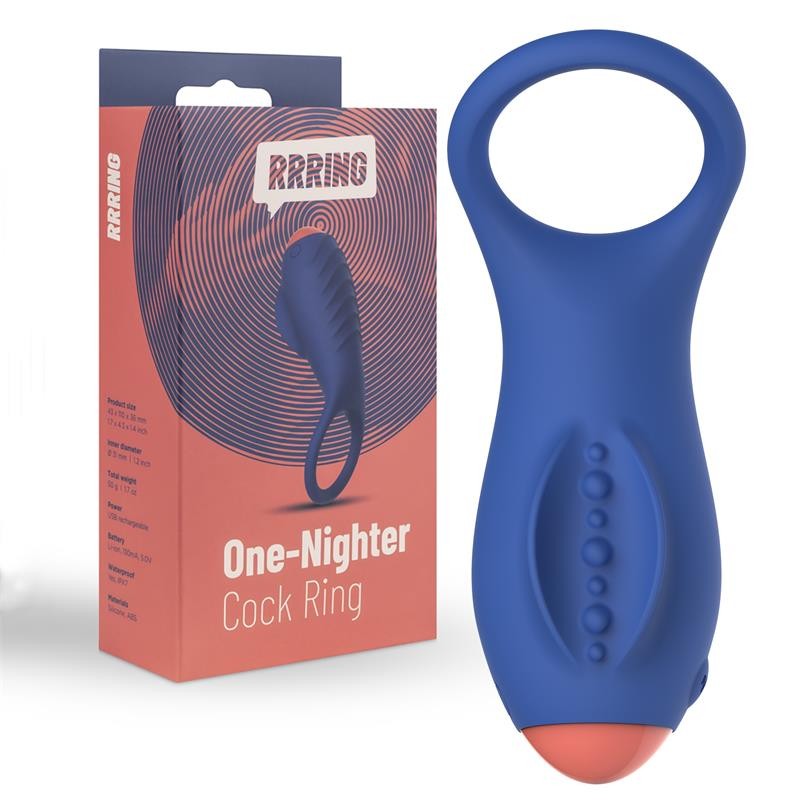 Rring One Nighter Penis Ring with Vibration USB Silicone