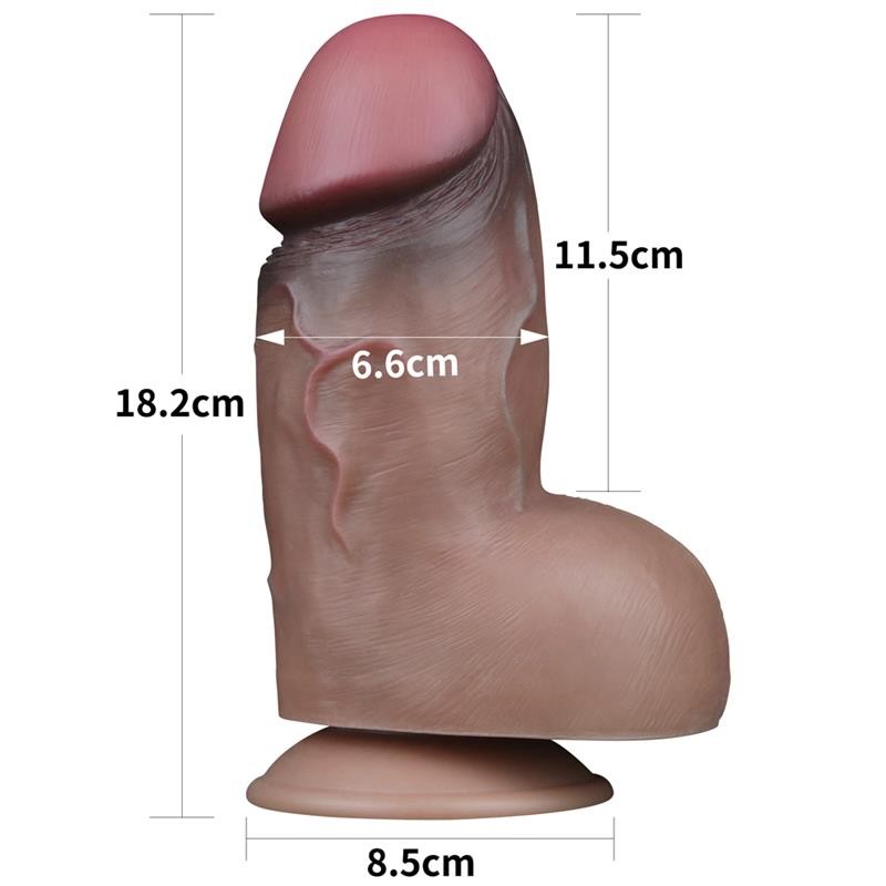 Dual Layered Platinum Silicone Dildo 7