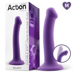 Bouncy Liquid Silicone Dildo Hiper Flexible 7 18 cm Size M Purple