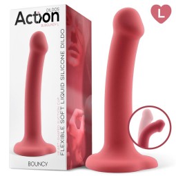 Bouncy Liquid Silicone Dildo Hiper Flexible 75 19 cm Size L Burgundy