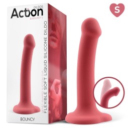 Bouncy Liquid Silicone Dildo Hiper Flexible 65 165 cm Size S Burgundy