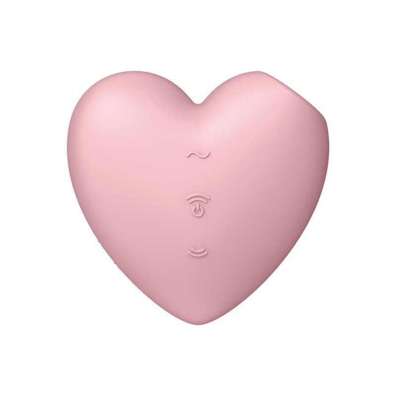 Cutie Heart Clitoris Sucker and Vibe Pink