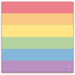 Set of 20 Napkins with the LGBT Colors