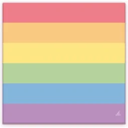 Set of 20 Napkins with the LGBT Colors